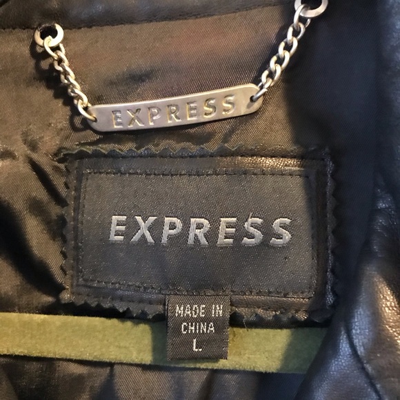 Vintage Express leather long coat - Picture 3 of 6